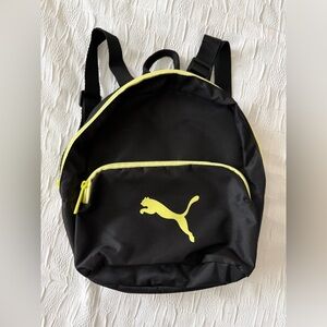 Puma Black Backpack with Yellow Highlights
